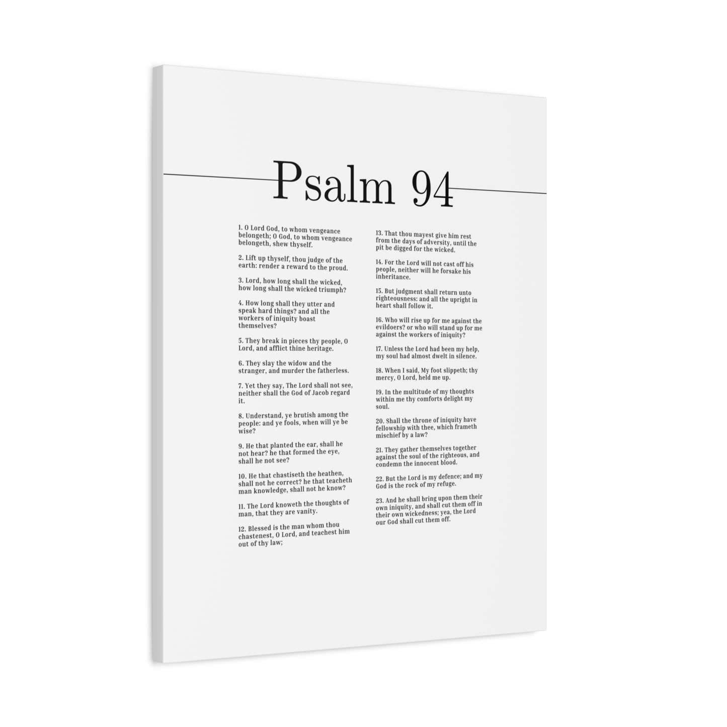 Scripture Canvas The Lord Our God Psalm 94 Christian Wall Art Bible Verse Print Ready to Hang