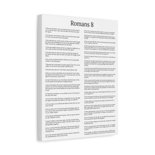 Scripture Walls Glorification Romans 8 Chapter White Christian Wall Art Print Ready to Hang Unframed
