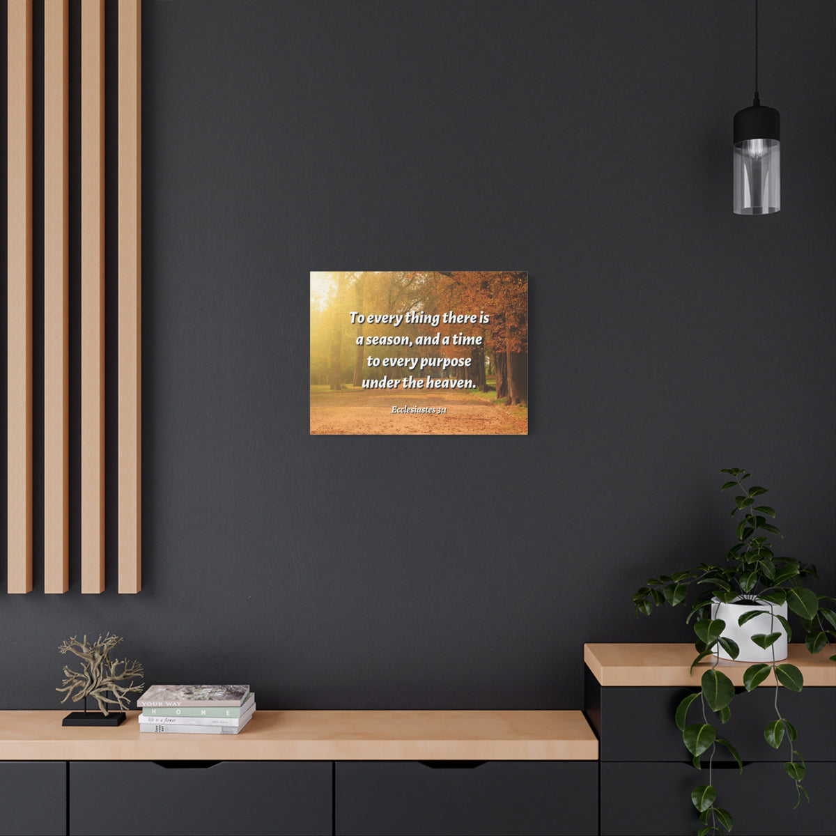 Scripture Canvas Purpose Ecclesiastes 3:1 Christian Wall Art Bible Verse Print Ready to Hang