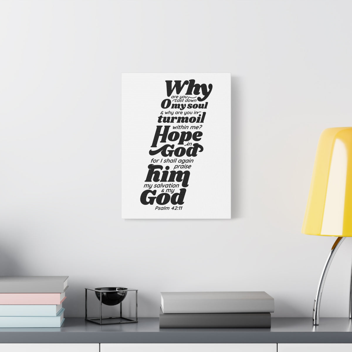 Scripture Walls Why Are You Cast Down Psalm 42:11 Bible Verse Canvas Christian Wall Art Ready to Hang