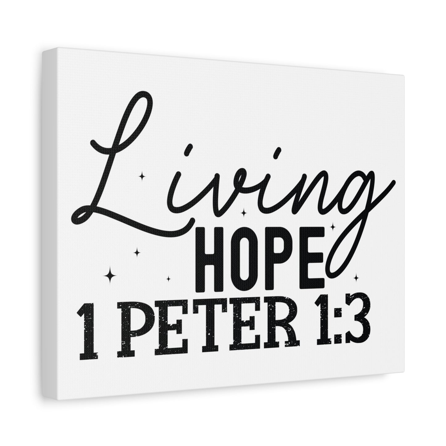 Scripture Walls 1 Peter 1:3 Our Living Hope Bible Verse Canvas Christian Wall Art Ready to Hang Unframed