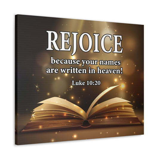 Your Names in Heaven Luke 10:20 Scripture Wall Art Christian Home Decor