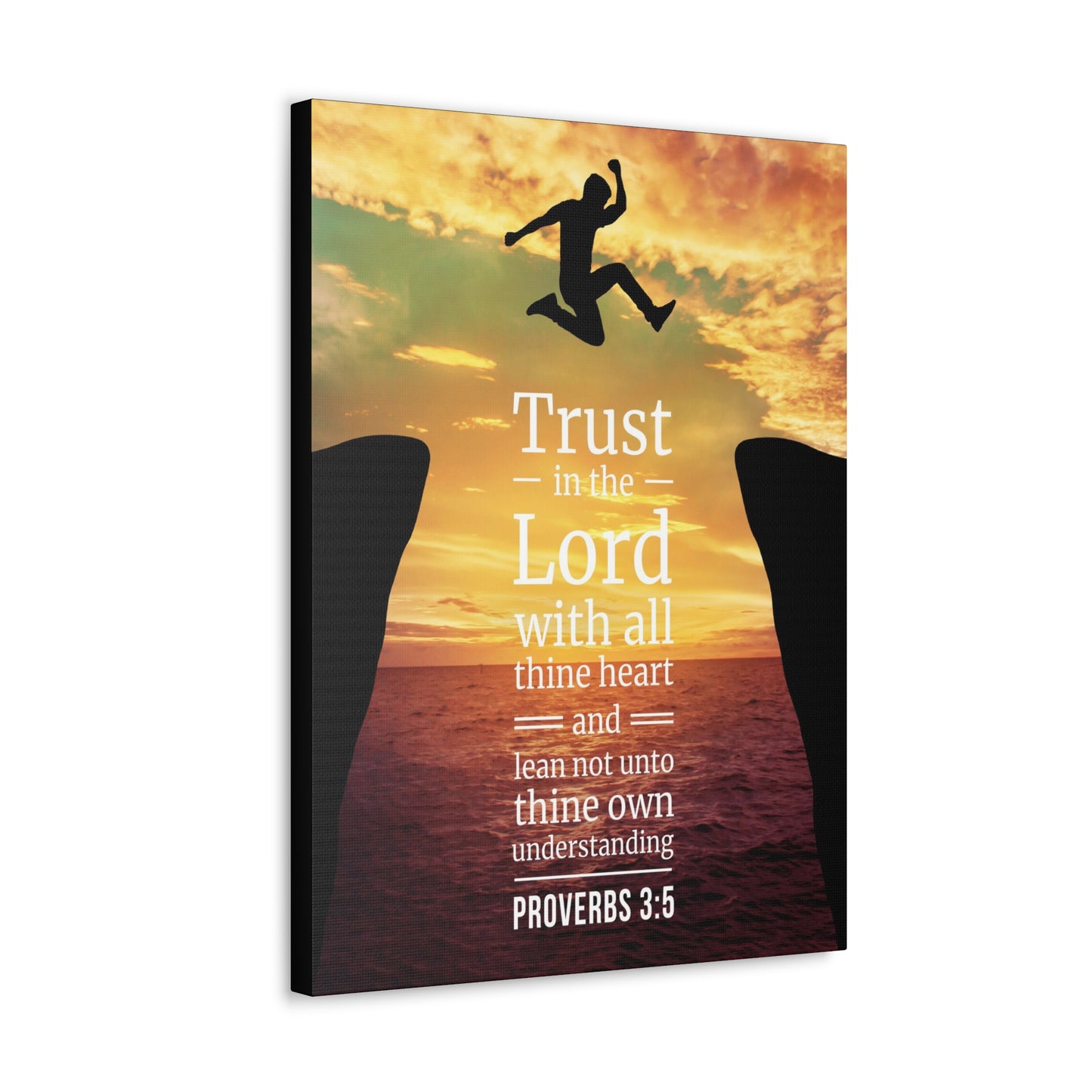 Trust in The Lord Proverbs 3:5 Christian Wall Art Bible Verse Print Ready to Hang