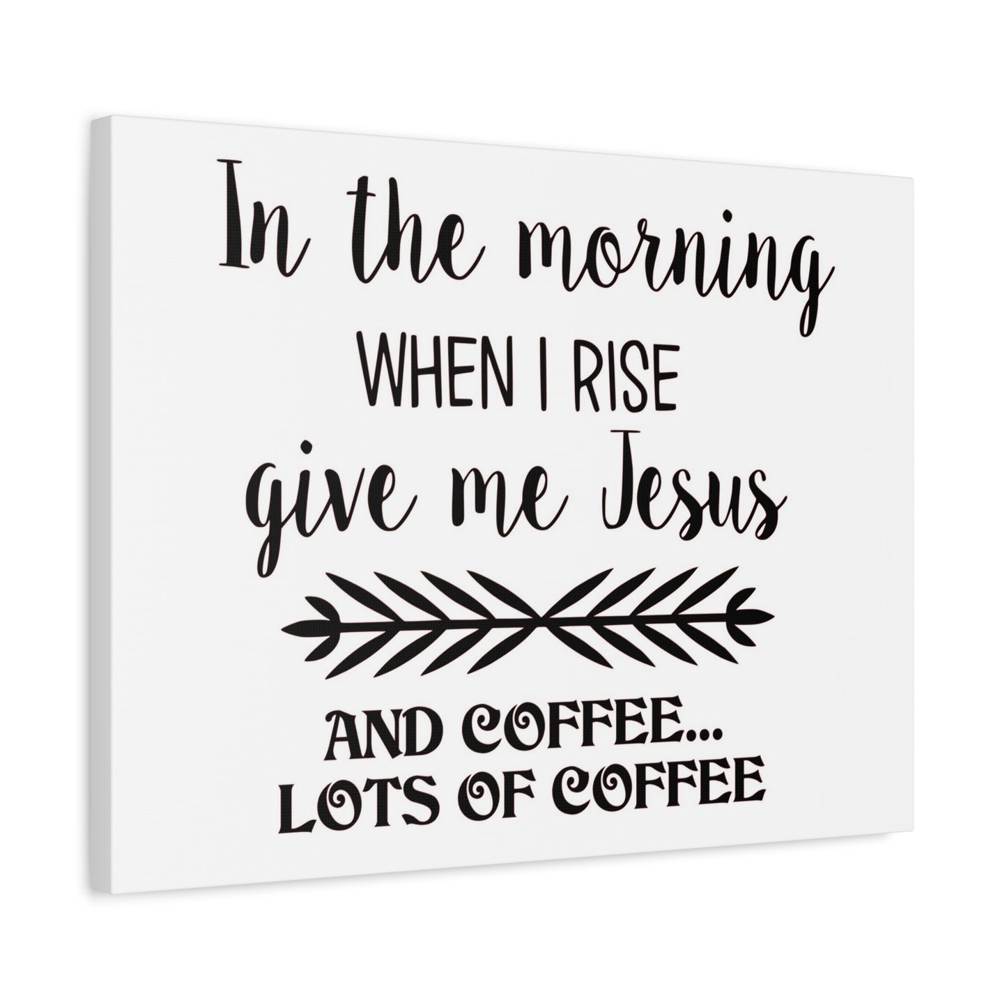 Scripture Canvas In The Morning When I Rise Psalm 59:6 Christian Wall Art Print Ready to Hang