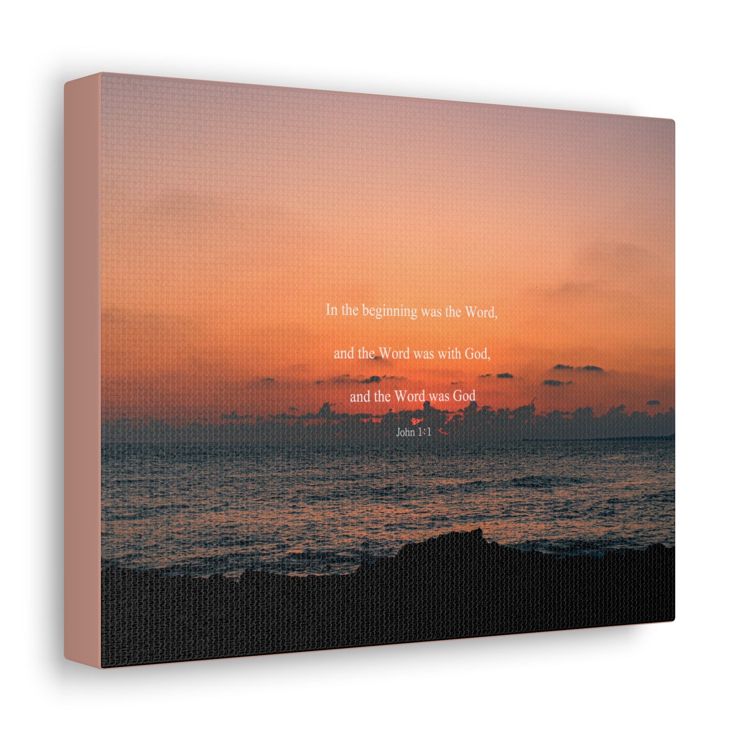 Word Was God John 1:1 Bible Verse Canvas Christian Wall Art Bible Verse Print Ready To Hang