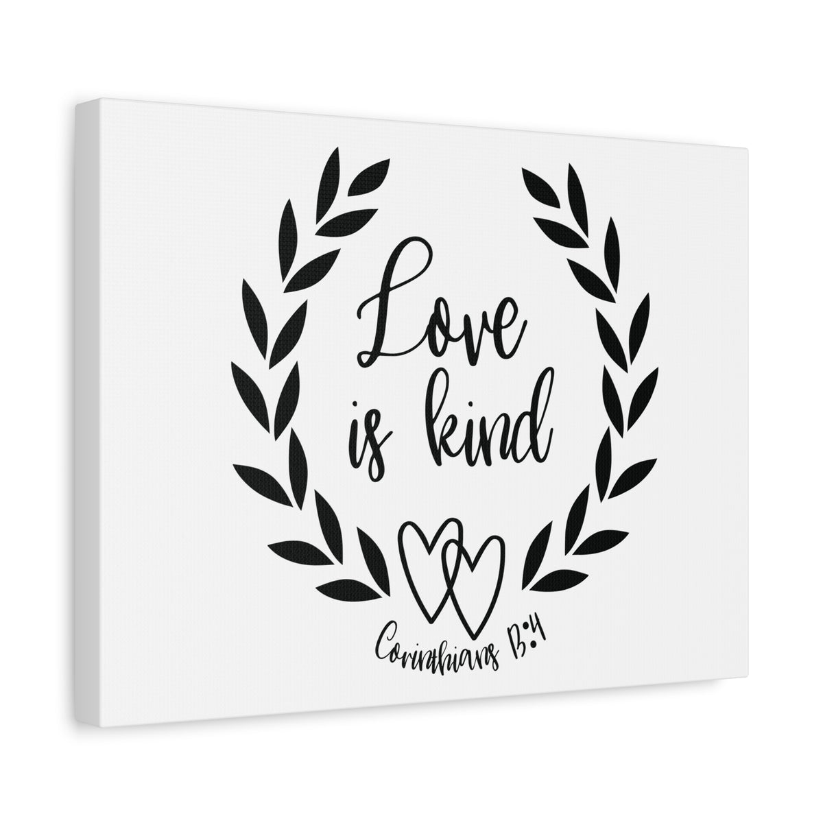 Scripture Canvas Love Is Kind Corinthians 13:4 Christian Wall Art Bible Verse Print Ready to Hang