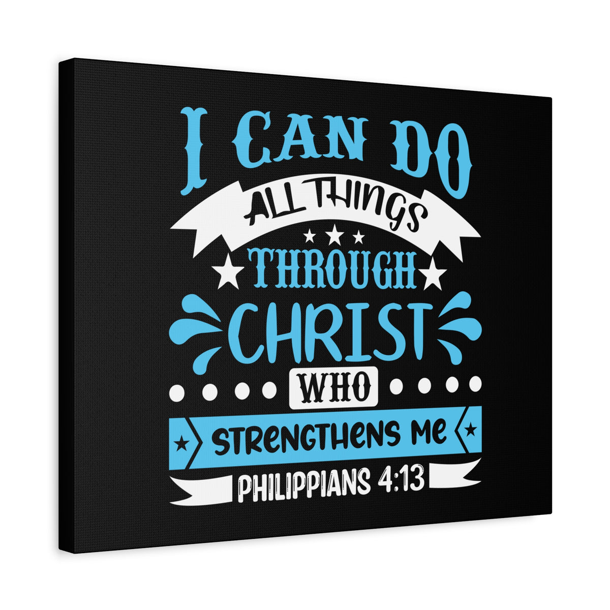 Scripture Canvas I Can Do All Things Philippians 4:13 Christian Wall Art Bible Verse Print Ready to Hang