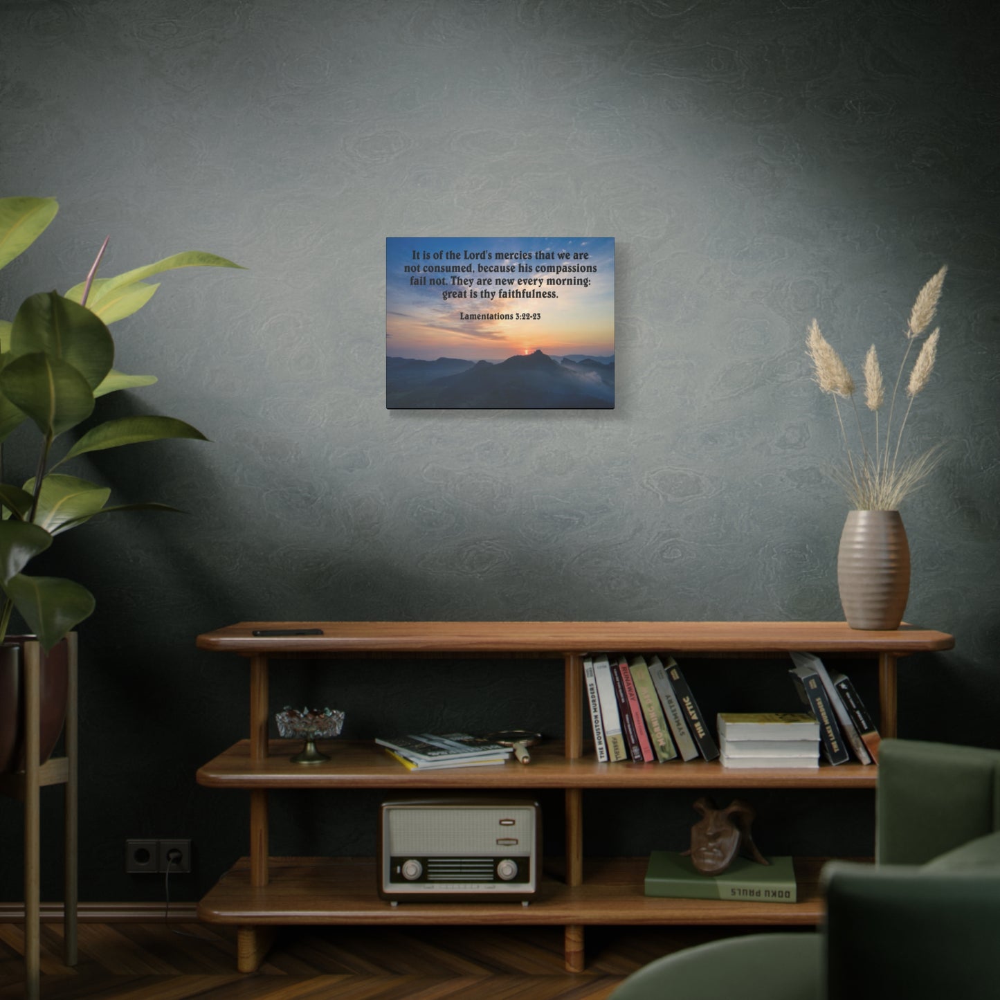 Scripture Walls Canvas Great is Thy Faithfulness Lamentations 3:22-23 KJV Wall Art Christian Home Decor