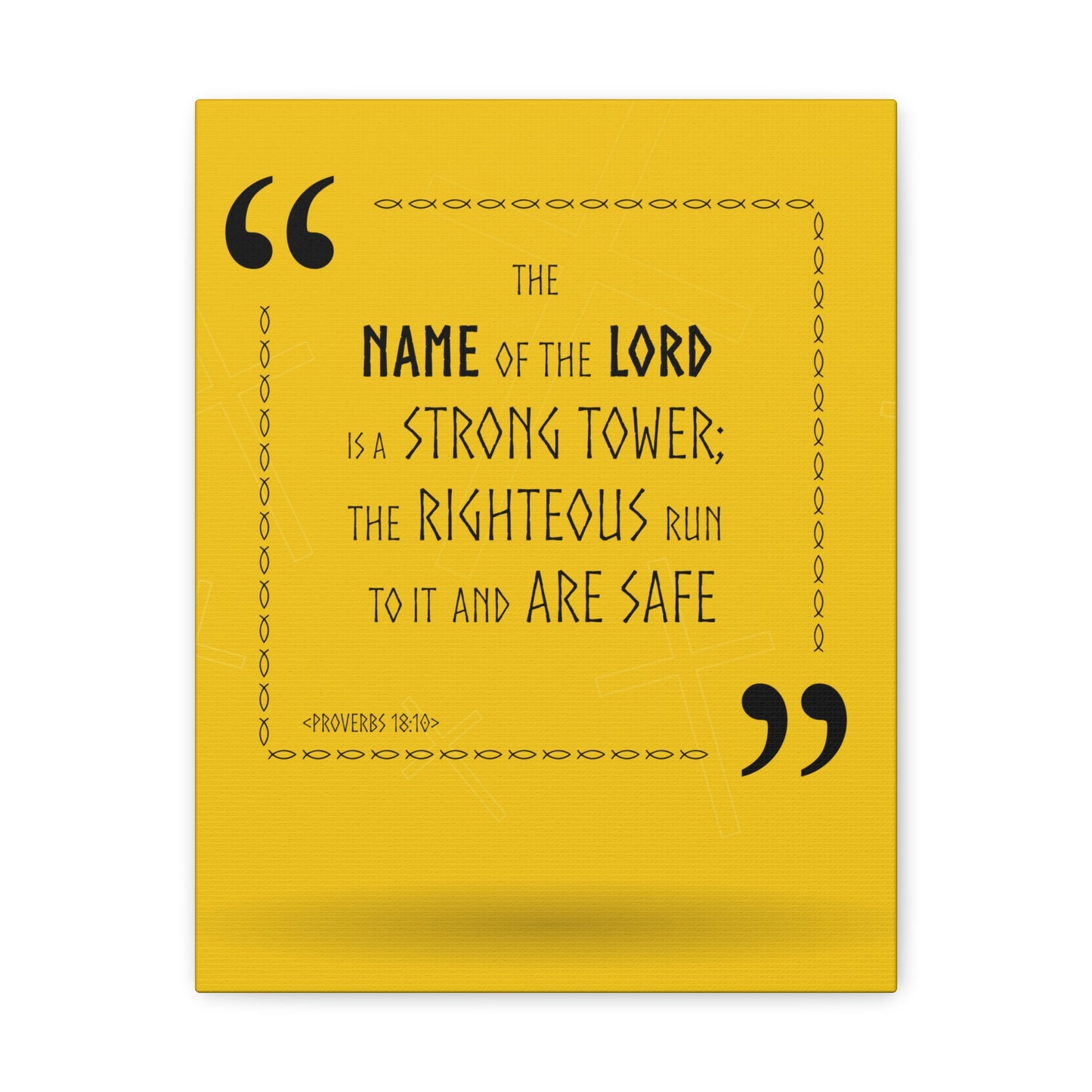 The Name Of The Lord Proverbs 18:10 Bible Verse Canvas Christian Wall Art Ready To Hang