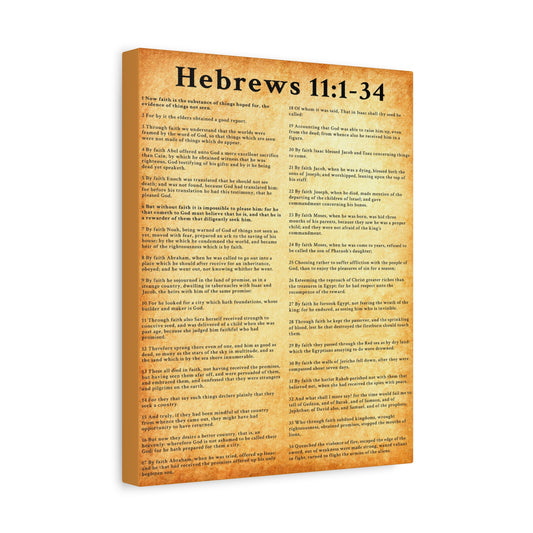 Scripture Walls Hebrews 11:1-34 Bible Verse Canvas Christian Wall Art Ready to Hang Unframed