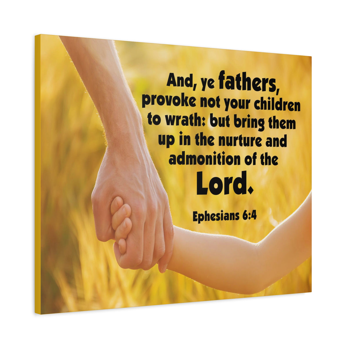 Scripture Canvas Admonition of the Lord Ephesians 6:4 Christian Wall Art Bible Verse Print Ready to Hang