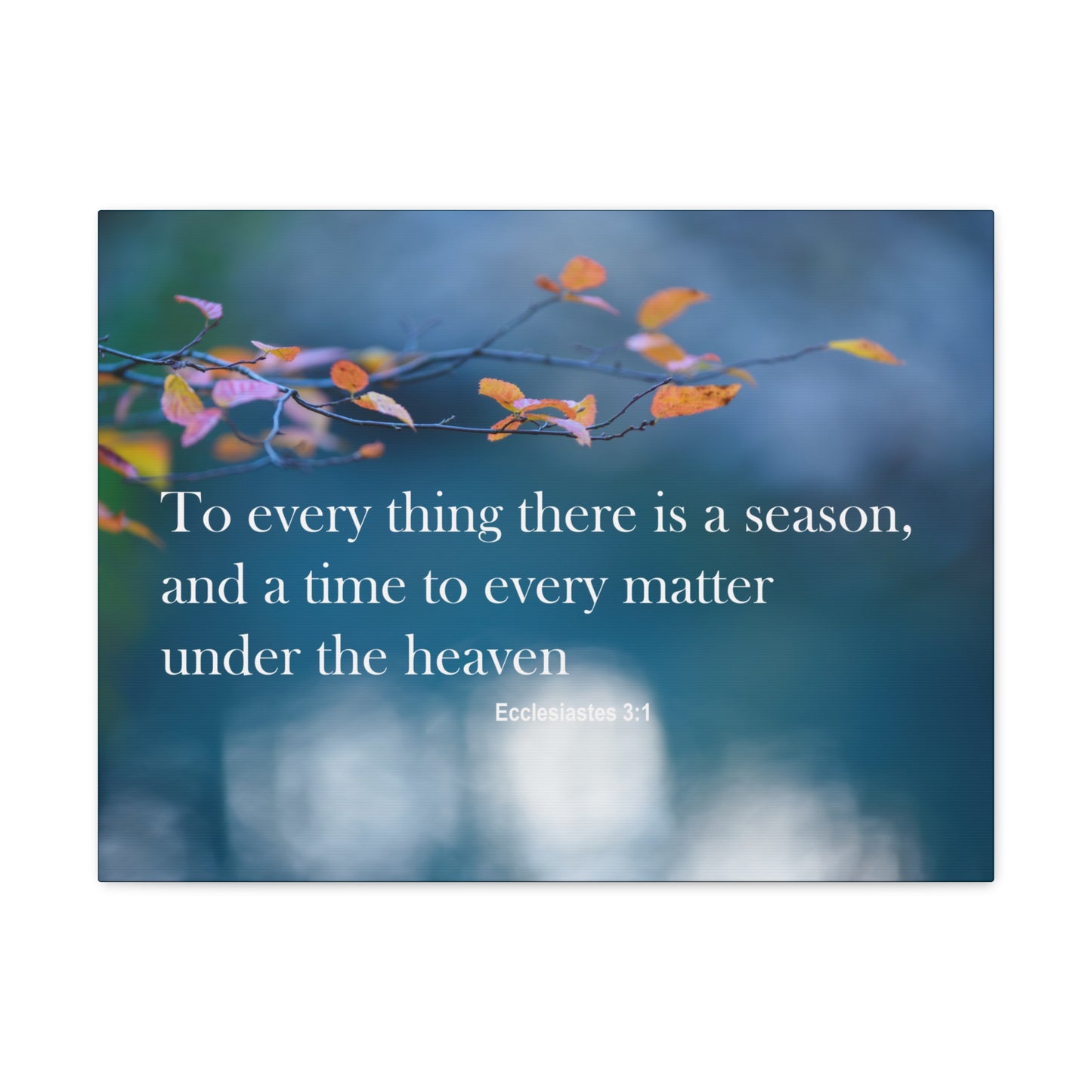 Under The Heaven Ecclesiastes 3:1 Bible Verse Canvas Christian Wall Art Ready to Hang