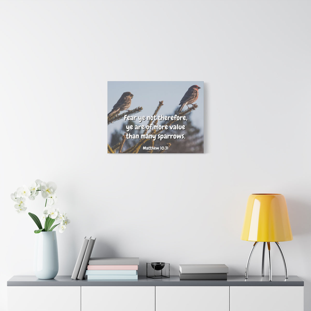 Scripture Canvas More Value Matthew 10:31 Christian Wall Art Bible Verse Print Ready to Hang