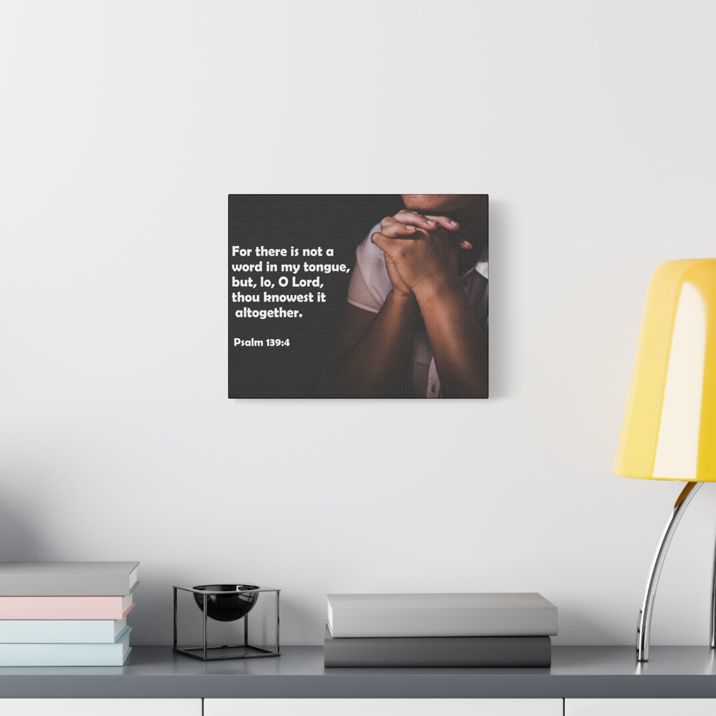 Bible Verse Canvas For There is Not a Word Psalm 139:4 Christian Home Décor Wall Art Scripture Ready to Hang Faith Print