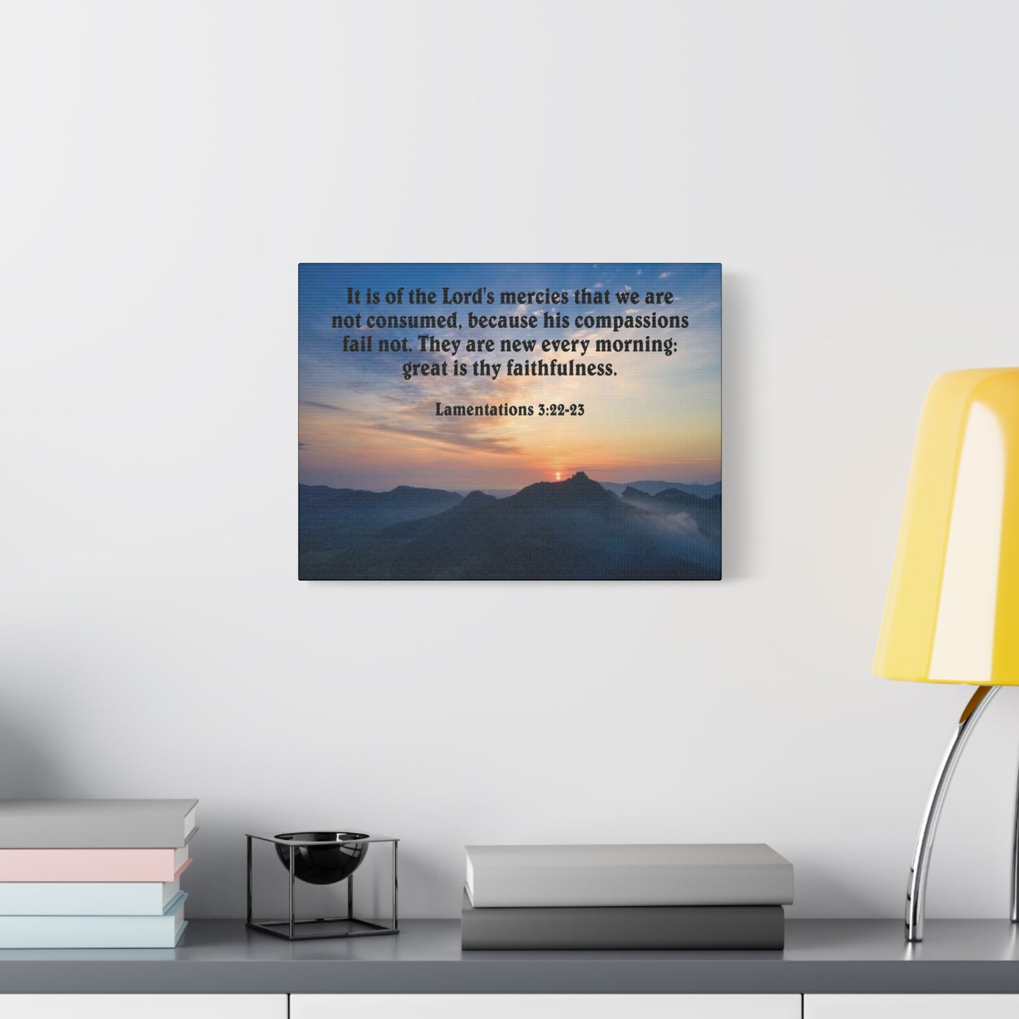 Scripture Walls Canvas Great is Thy Faithfulness Lamentations 3:22-23 KJV Wall Art Christian Home Decor