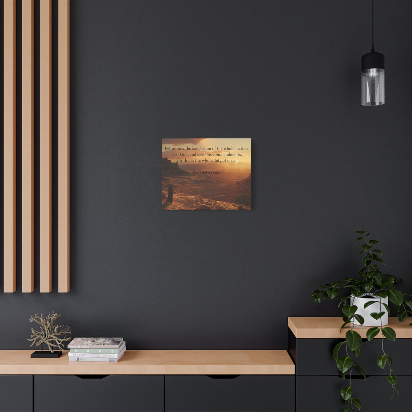 Scripture Walls Ecclesiastes 12:13 Bible Verse Canvas Christian Wall Art Ready to Hang Unframed