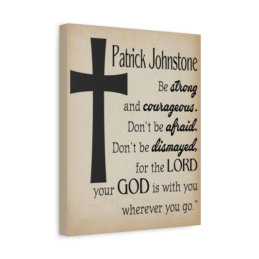 Scripture Walls Personalized Joshua 1:9 Cross Bible Chapter Canvas Christian Wall Art Ready to Hang