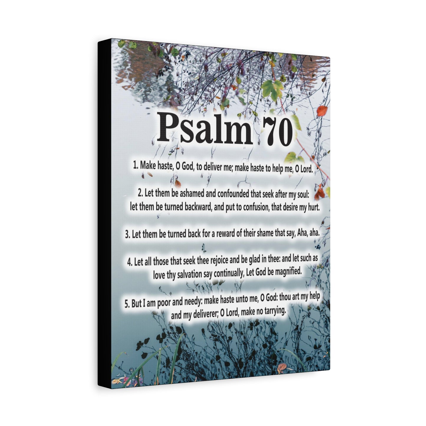 Scripture Walls Make Haste Psalm 70:1 Christian Wall Art Bible Verse Print Ready to Hang