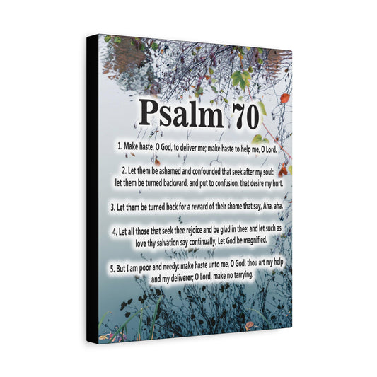 Scripture Walls Make Haste Psalm 70:1 Christian Wall Art Bible Verse Print Ready to Hang
