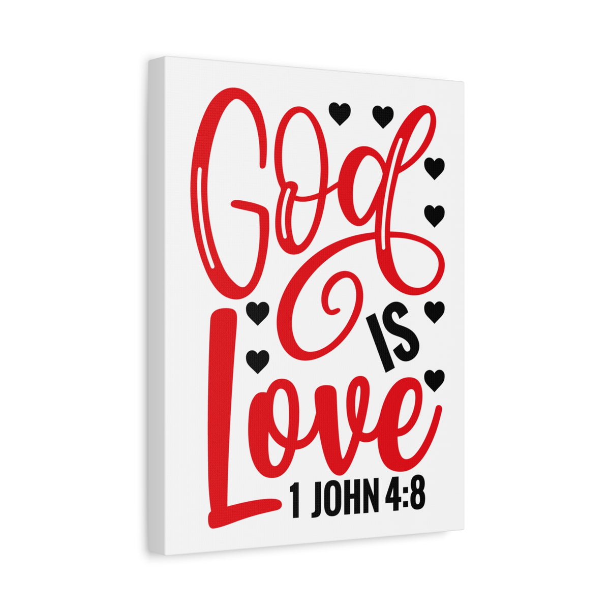 Scripture Canvas 1 John 4:8 God Is Love Christian Wall Art Bible Verse Print Ready to Hang