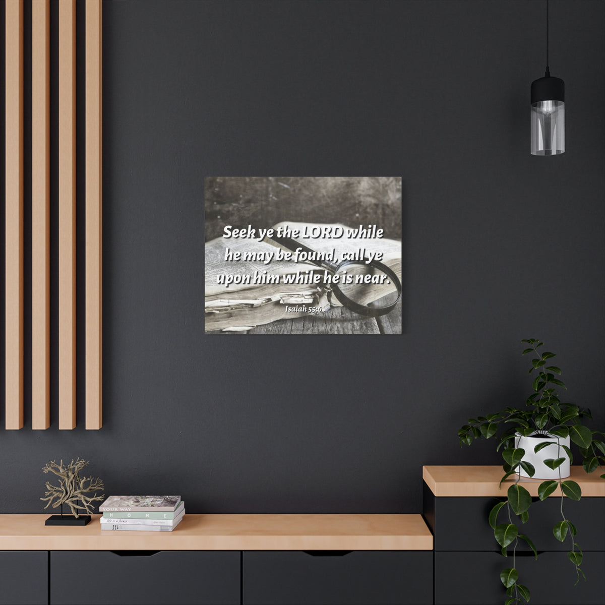 Scripture Canvas Be Found Isaiah 55:6 Christian Wall Art Bible Verse Print Ready to Hang