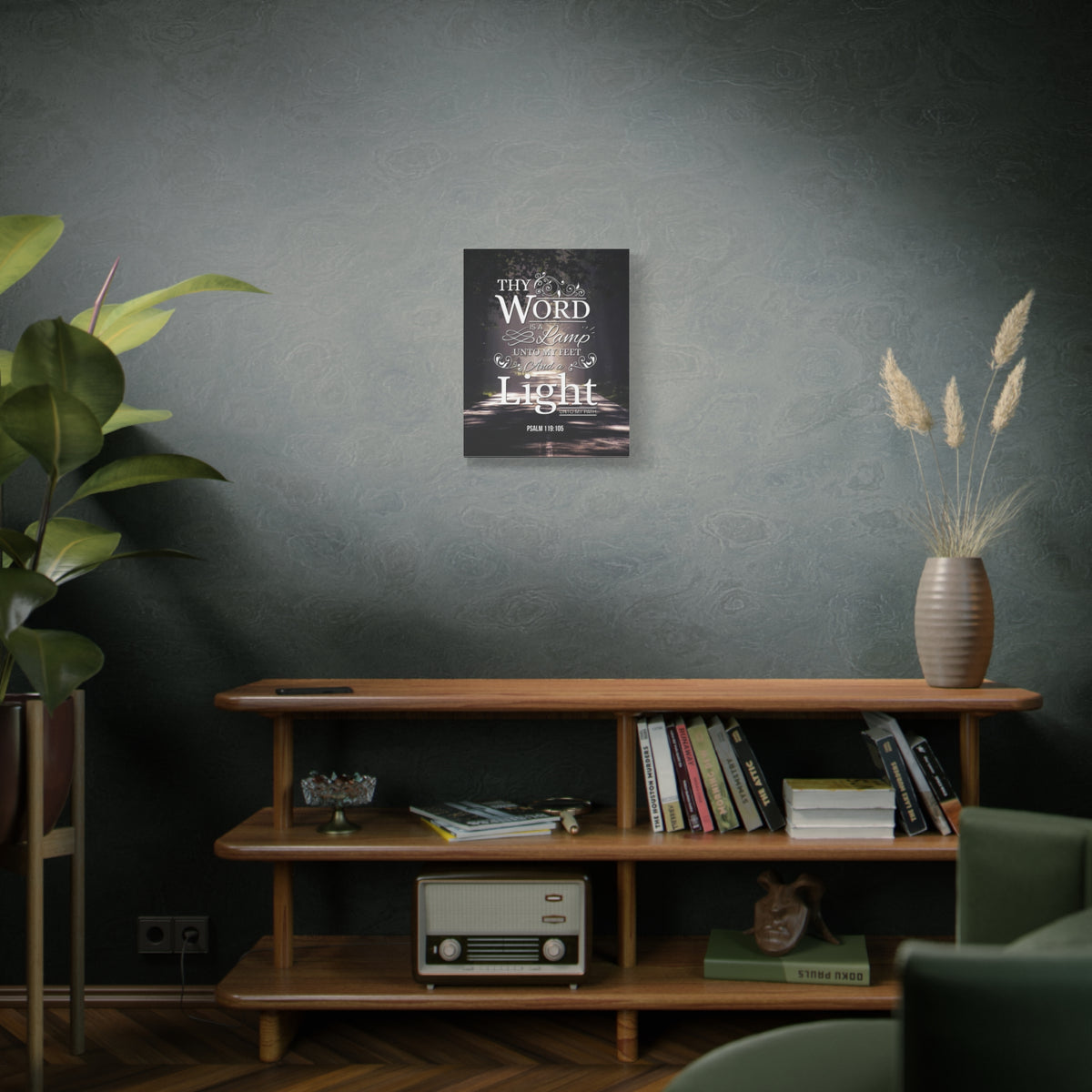 Bible Verse Canvas Thy Word is a Lamp Unto my Feet Psalm 119:105 Bible Verse Wall Art Scripture Art Faith Artwork Christian Home Decor