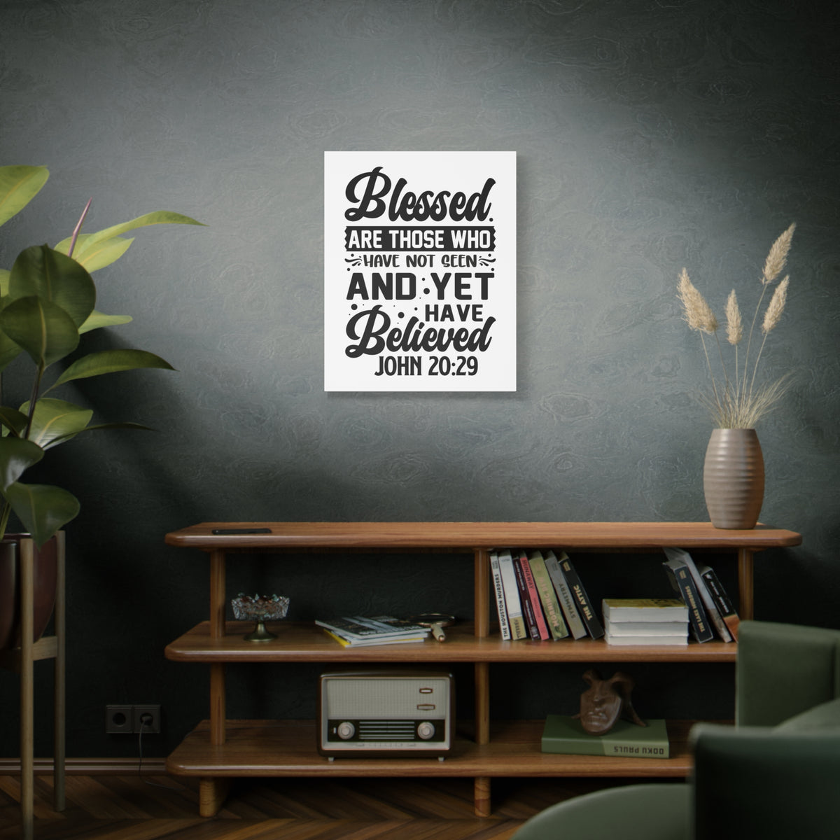 Scripture Walls Blessed Those Who Believed John 20:29 Bible Verse Canvas Christian Wall Art Ready to Hang Unframed