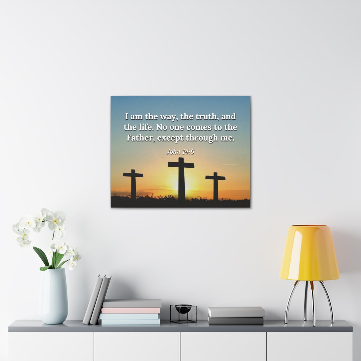 The Way John 14:6 Sunset Christian Wall Art Bible Verse Print Ready to Hang
