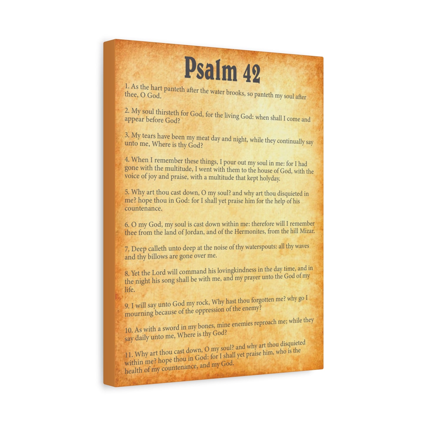Scripture Walls Psalm 42 Gold Bible Chapter Canvas Christian Wall Art Ready to Hang