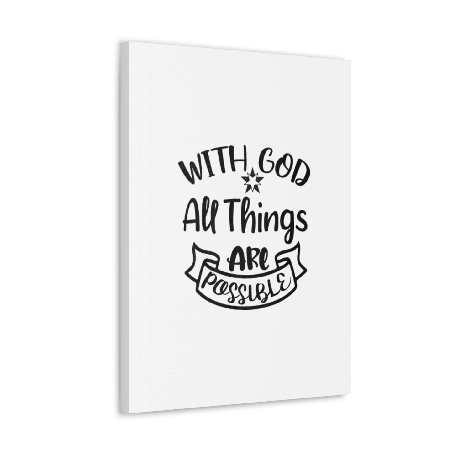 With God All Things Are Possible Mark 9:23 Christian Wall Art Ready to Hang