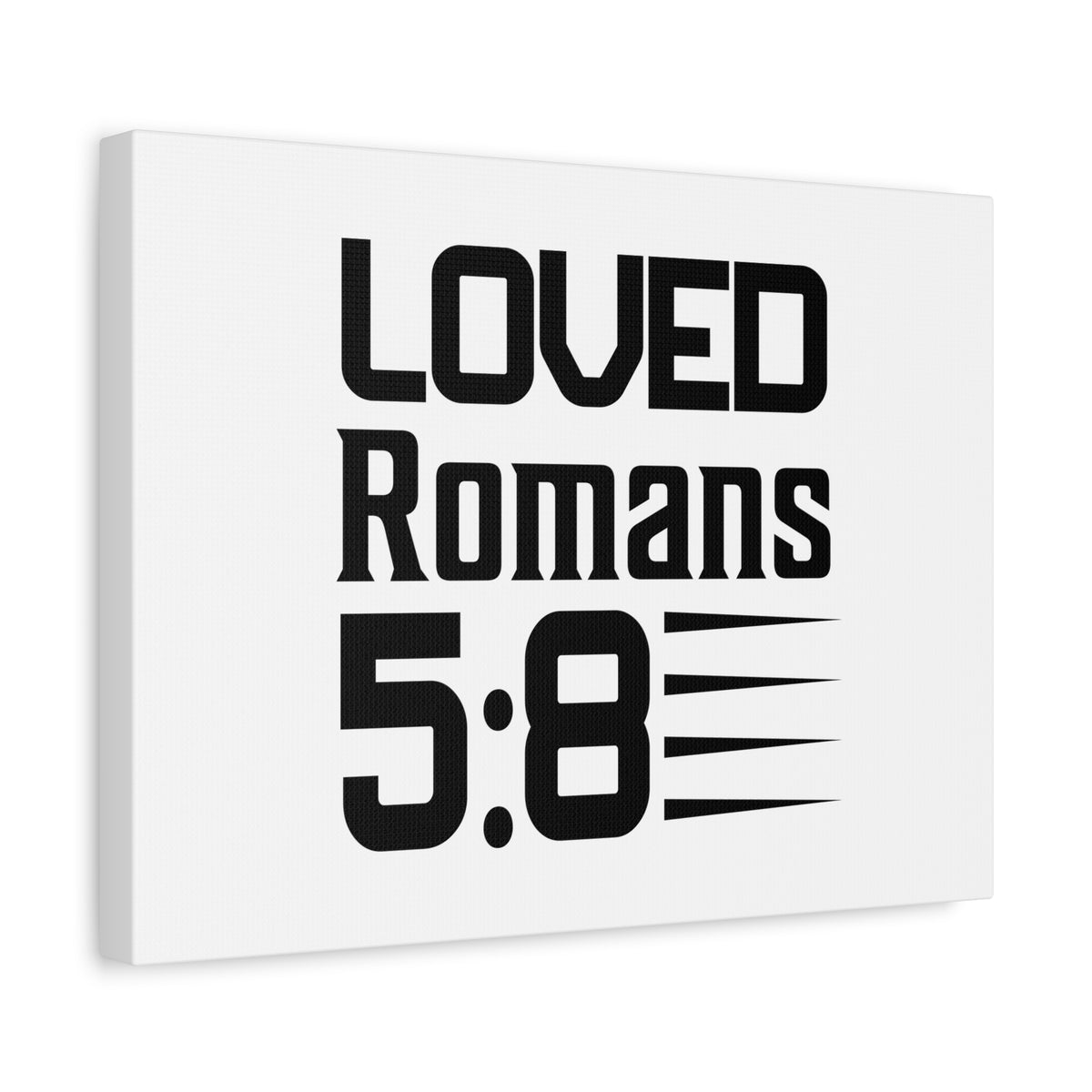 Scripture Canvas Loved Romans 5:8 Christian Wall Art Bible Verse Print Ready to Hang