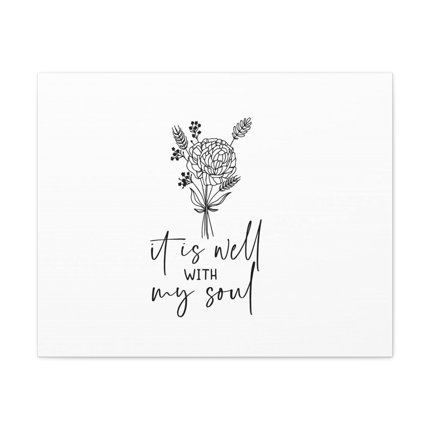 It Is Well With My Soul Psalm 42:7 Flower Christian Wall Art Bible Verse Print Ready to Hang