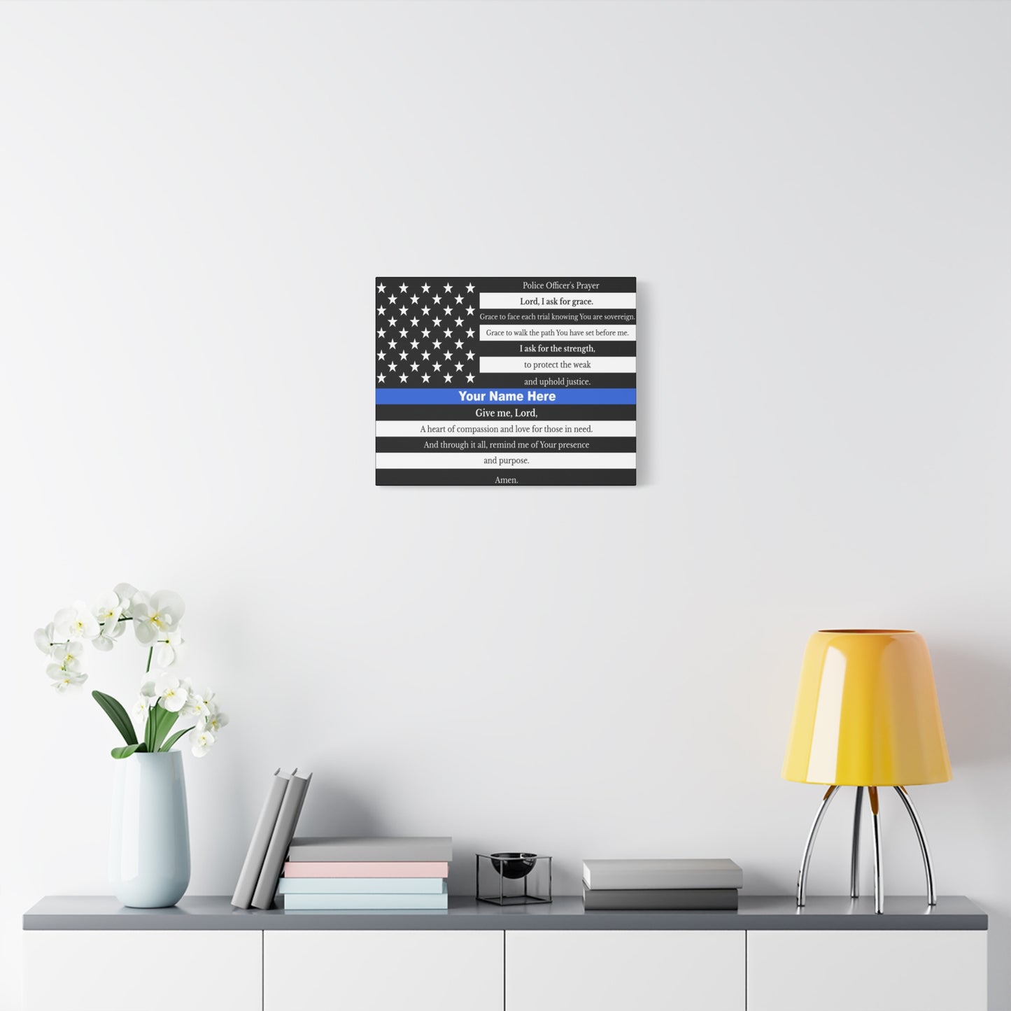 Scripture Walls Personalized Police Prayer Bible Canvas Christian Wall Art Ready to Hang Unframed