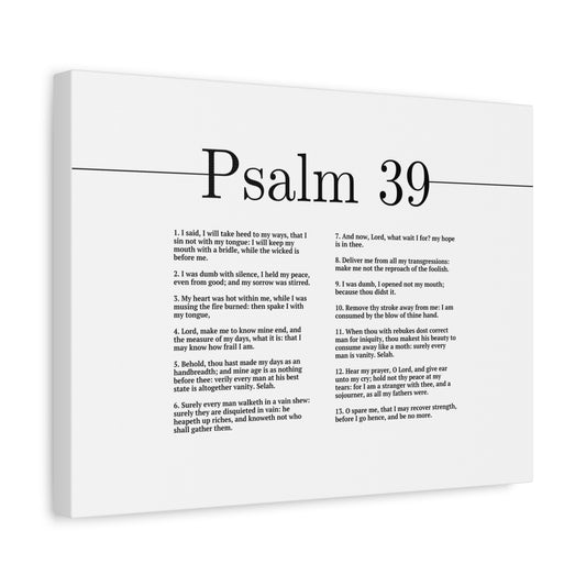 Scripture Canvas My Hope Is In Thee Psalm 39 Christian Wall Art Bible Verse Print Ready to Hang