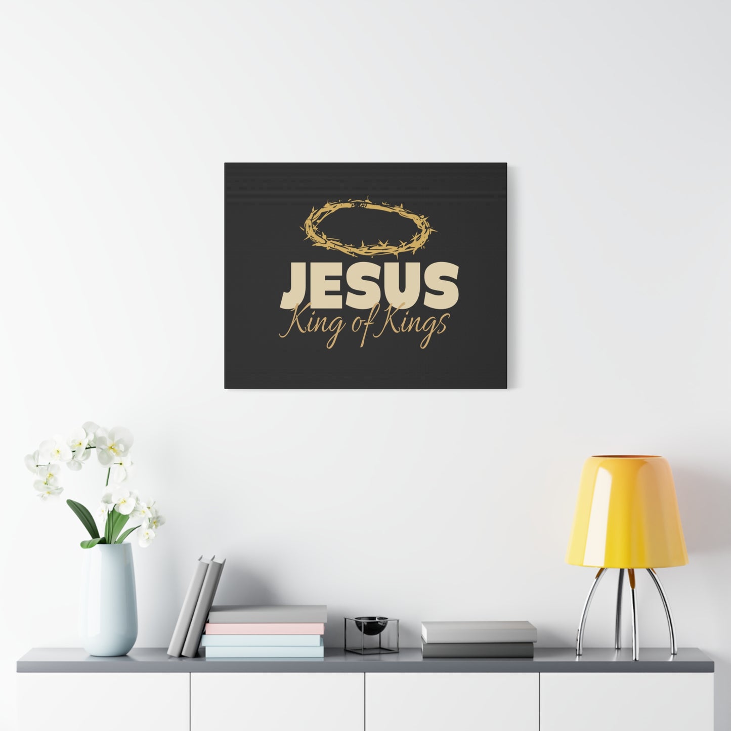 Scripture Walls Jesus King of Kings Bible Verse Canvas Christian Wall Art Ready to Hang Unframed