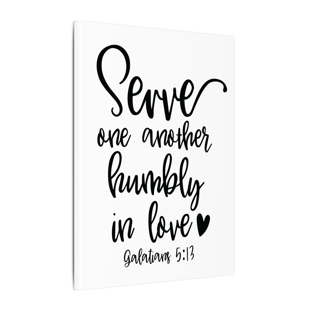 Scripture Canvas Serve One Another Galatians 5:13 Christian Wall Art Bible Verse Print Ready to Hang