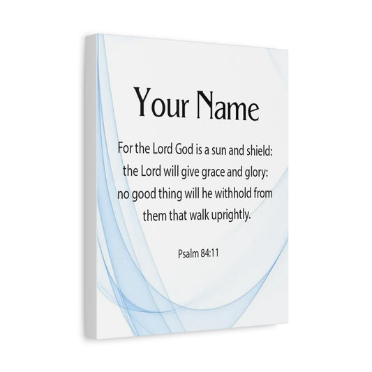 Scripture Walls Personalized Psalm 84:11 Bible Chapter Canvas Christian Wall Art Ready to Hang