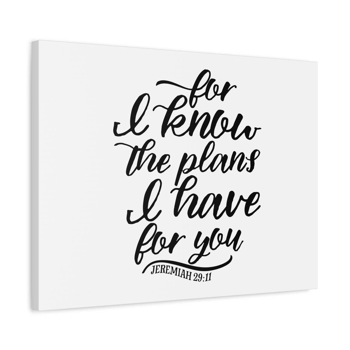 Scripture Canvas The Plans I Have For You Jeremiah 29:11 Christian Wall Art Bible Verse Print Ready to Hang