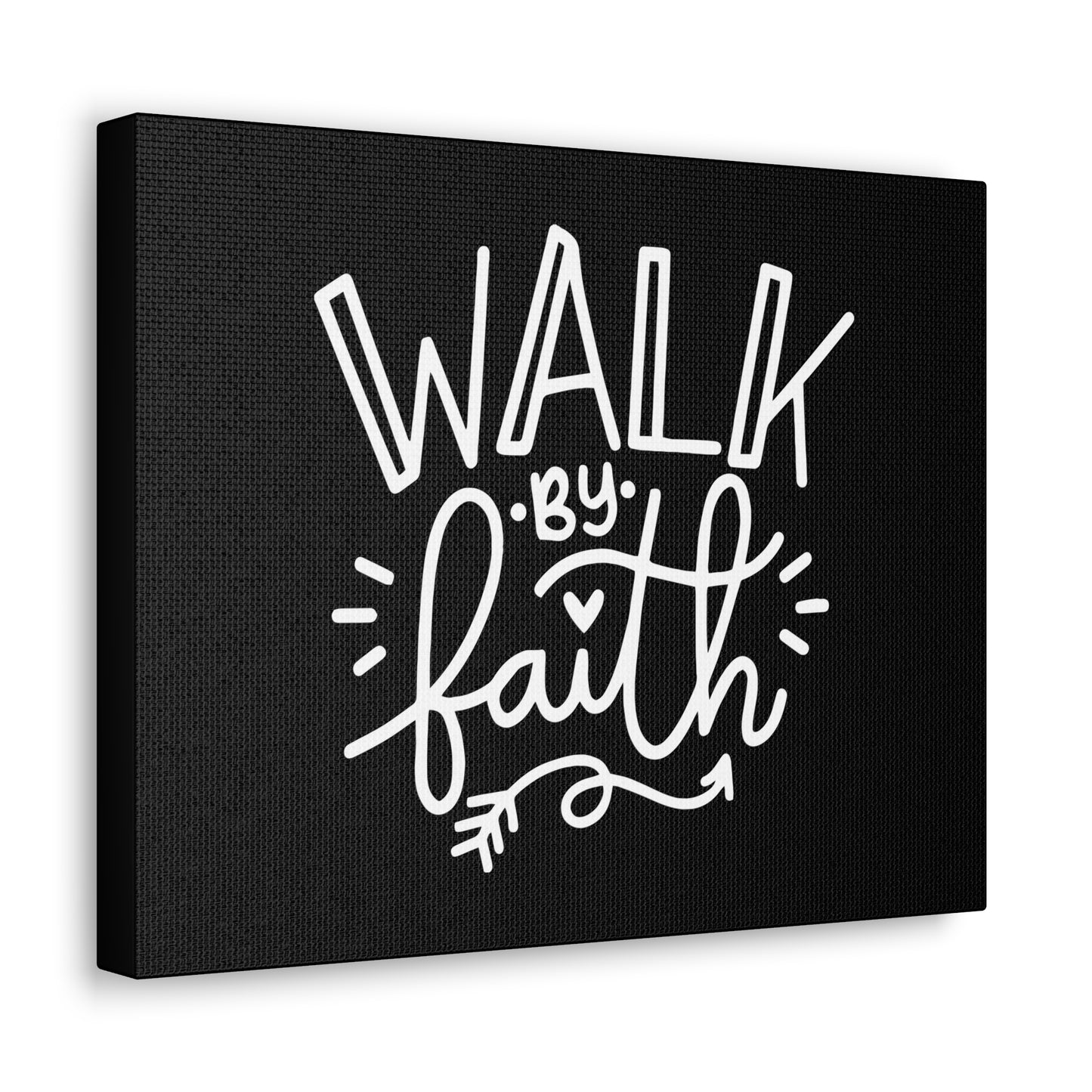 Walk By Faith 2 Corinthians 5:7 Arrow Outlined Christian Wall Art Bible Verse Print Ready to Hang