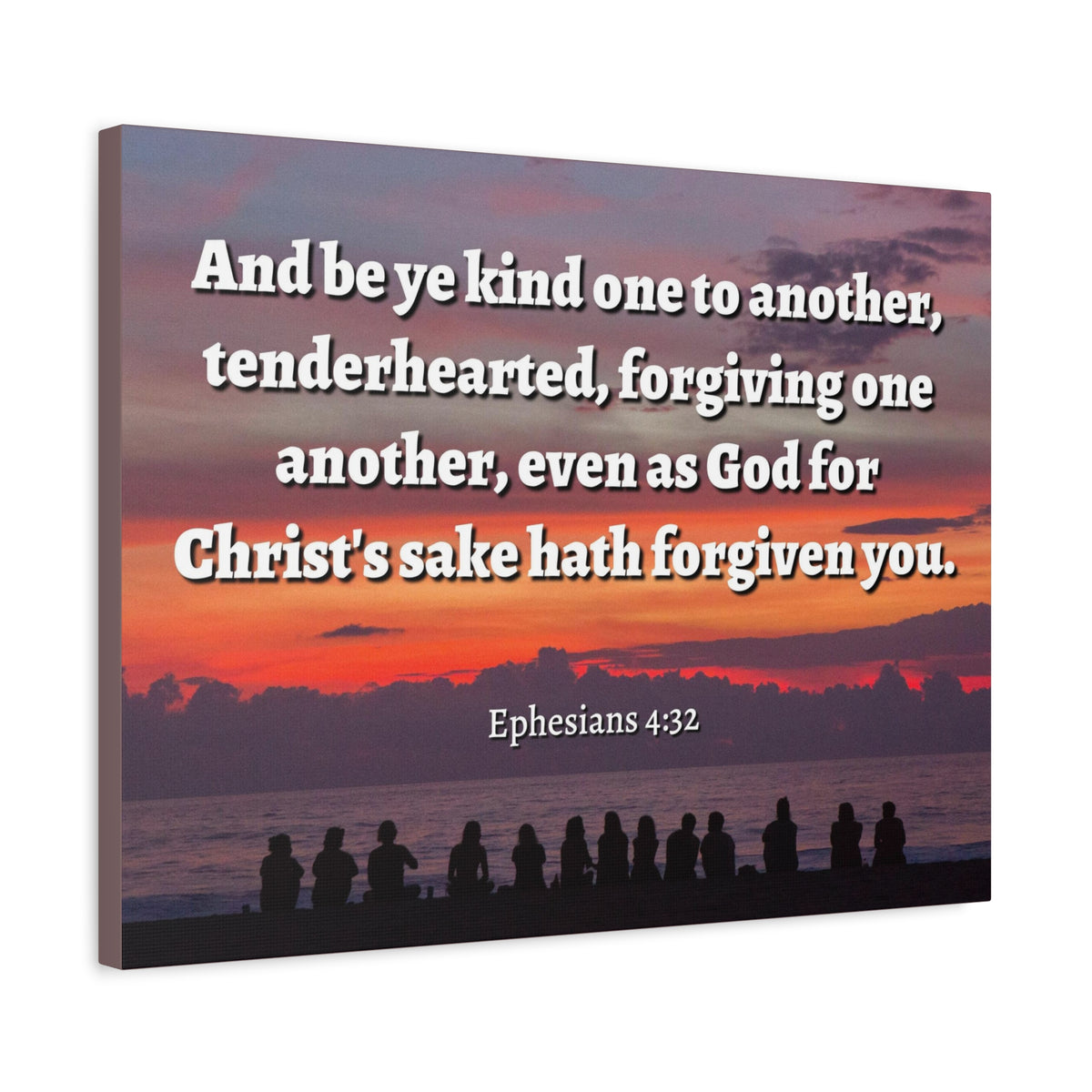 Scripture Canvas Forgiven You Ephesians 4:32 Christian Wall Art Bible Verse Print Ready to Hang