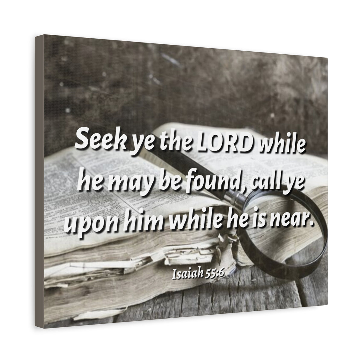 Scripture Canvas Be Found Isaiah 55:6 Christian Wall Art Bible Verse Print Ready to Hang
