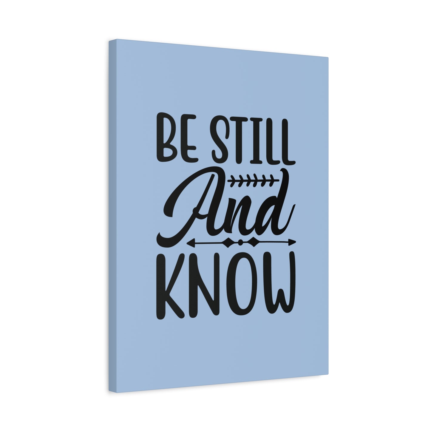 Scripture Walls Be Still And Know Light Blue Sky Psalm 46:10 Bible Verse Canvas Christian Wall Art Ready to Hang