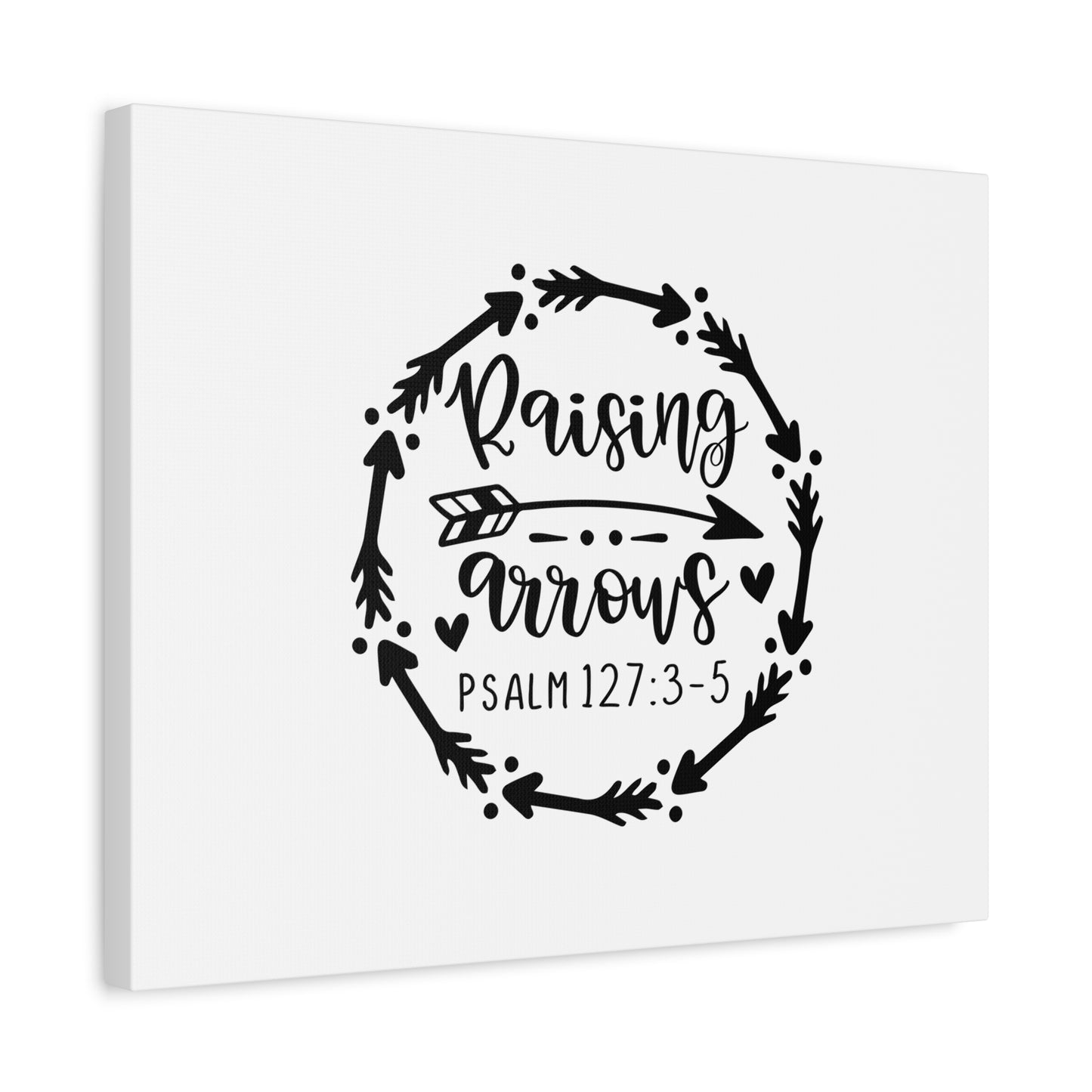 Scripture Canvas Raising Arrows Psalm 127:3-5 Christian Wall Art Bible Verse Print Ready to Hang
