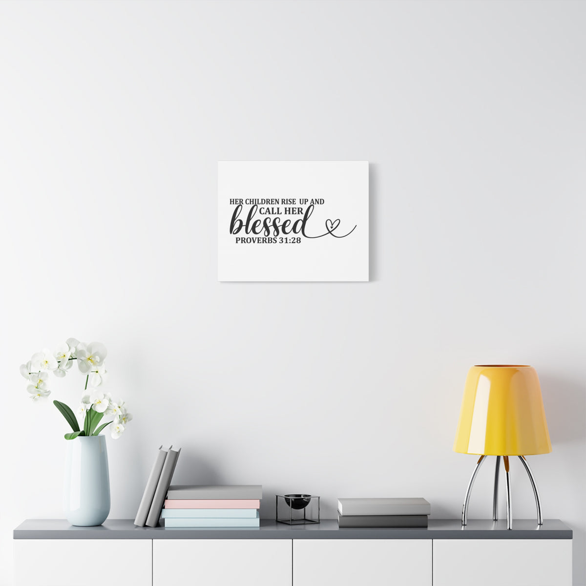 Scripture Canvas Call Her Blessed Proverbs 31:28 Christian Wall Art Bible Verse Print Ready to Hang