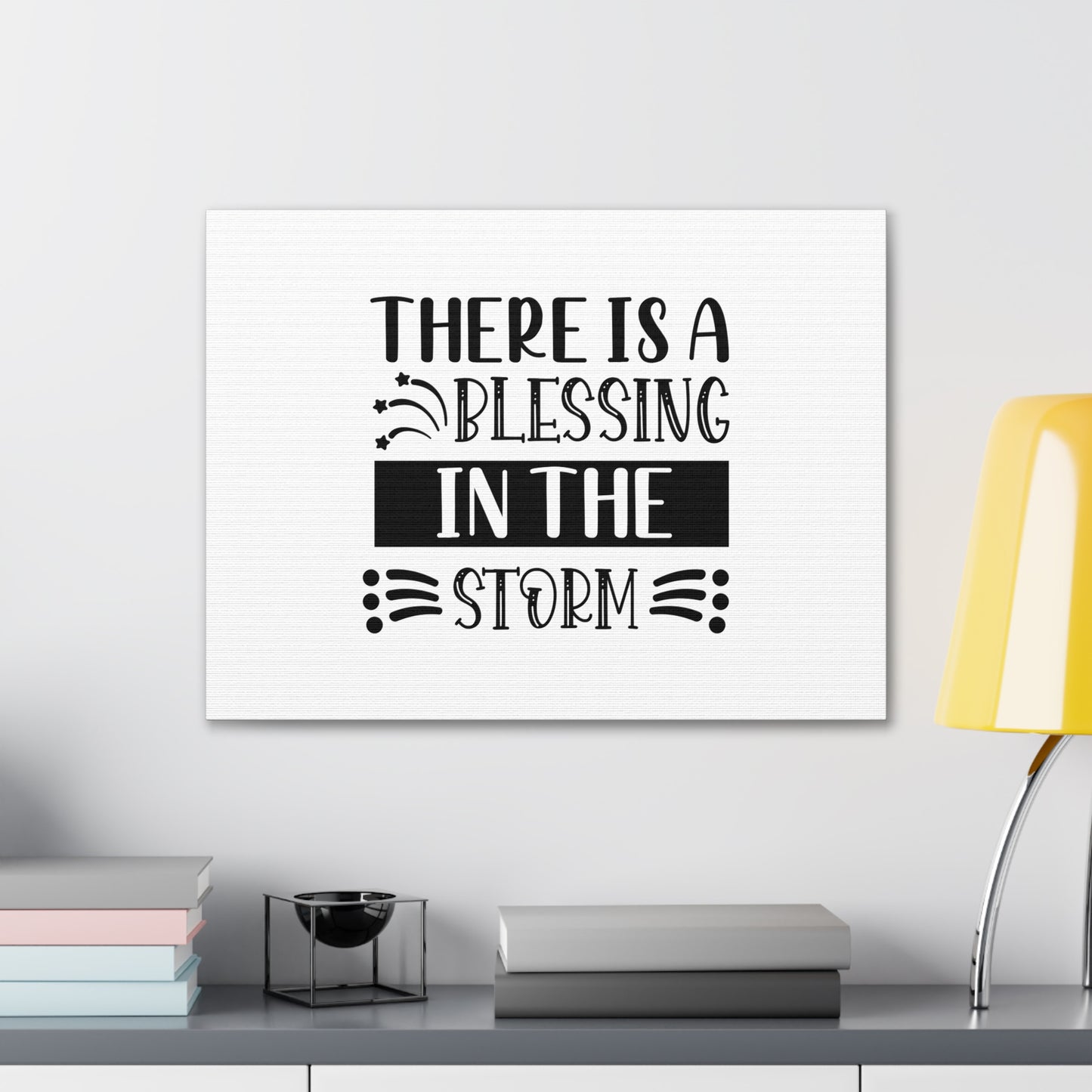 There Is A Blessing In The Storm Isaiah 4:6 Christian Wall Art Bible Verse Print Ready to Hang