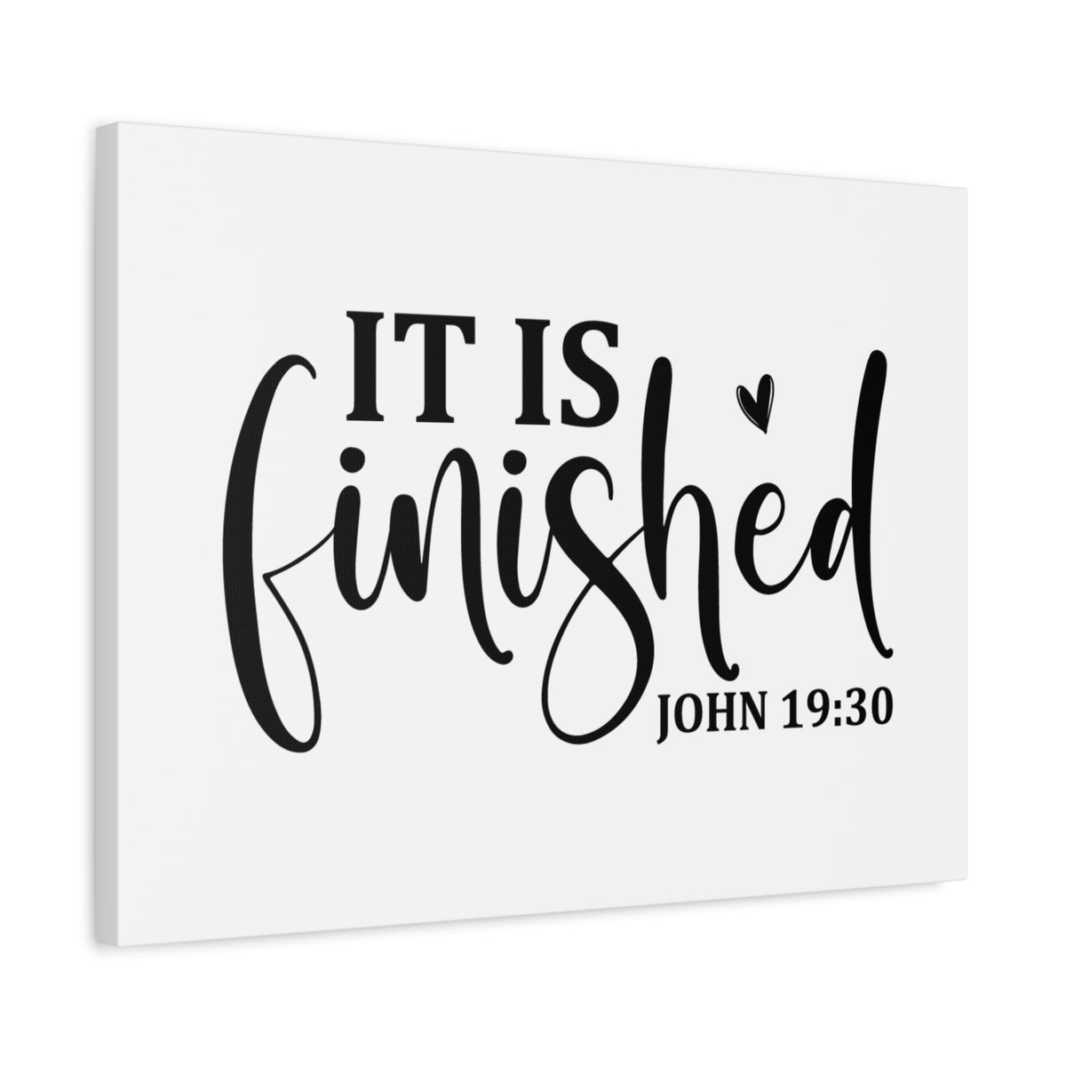 Scripture Canvas It Is Finished John 19:30 Christian Wall Art Bible Verse Print Ready to Hang