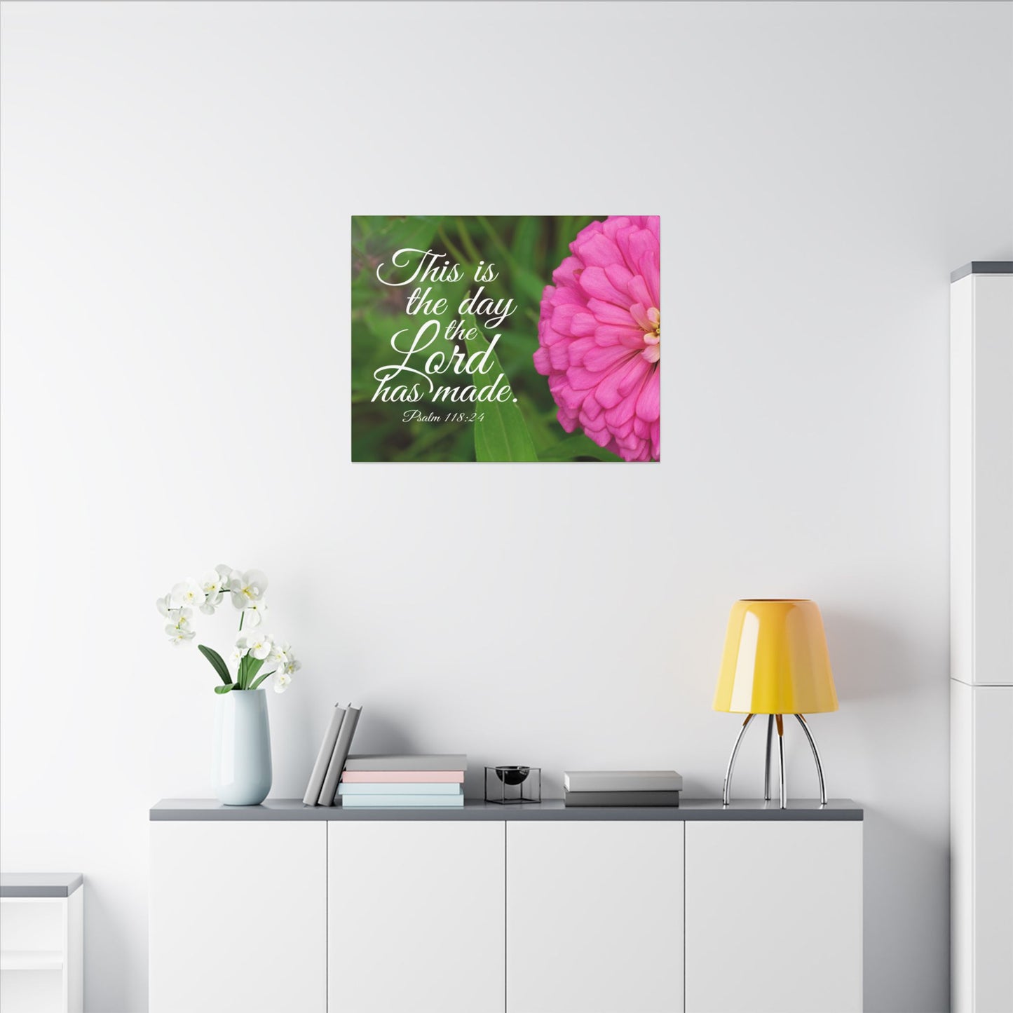 Scripture Canvas The Lord Has Made Psalm 118:24 Christian Wall Art Bible Verse Print Ready to Hang