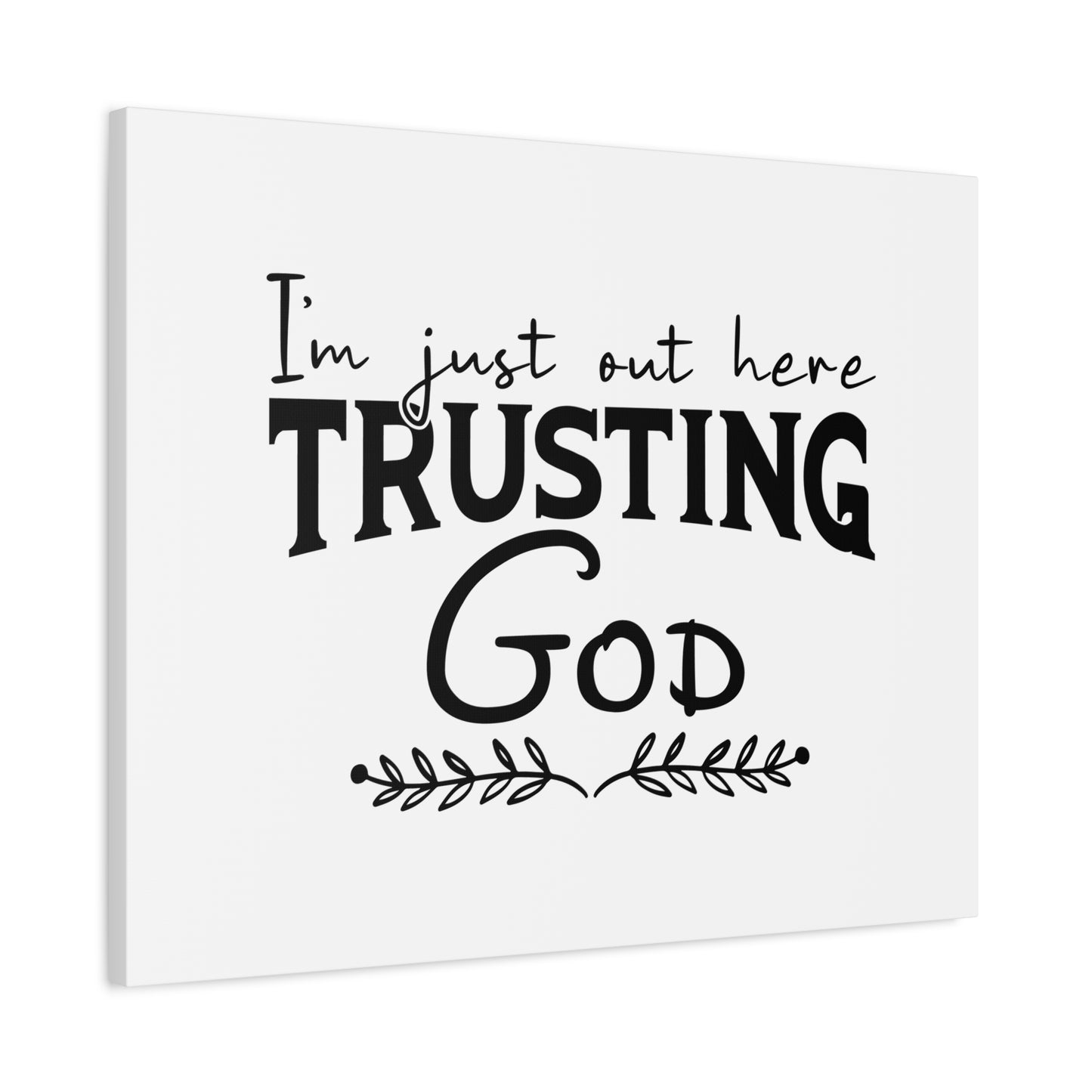 Scripture Canvas Trusting God Psalm 37:3 Leaves Christian Wall Art Bible Verse Print Ready to Hang