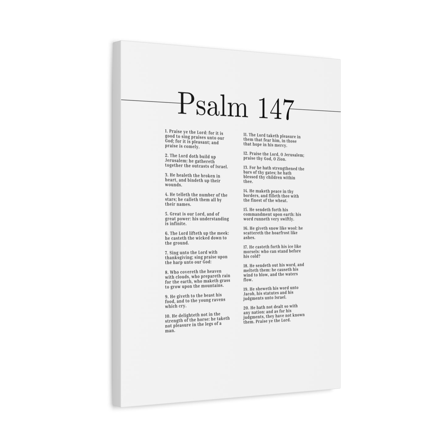 Scripture Canvas He Healeth The Broken Psalm 147 Christian Wall Art Bible Verse Print Ready to Hang