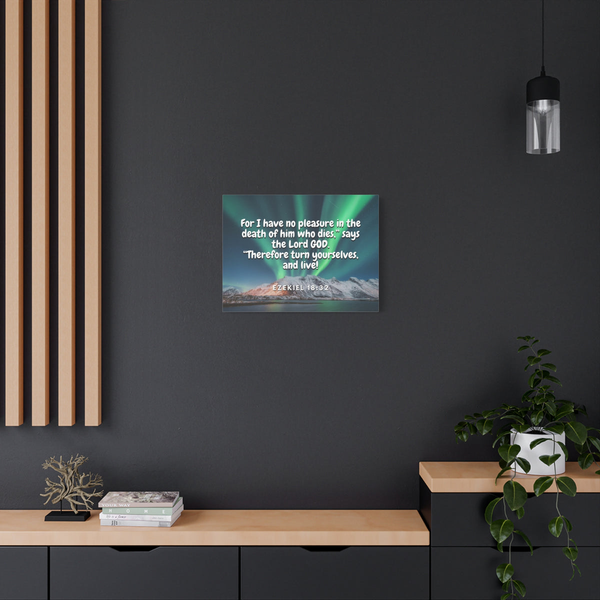 Scripture Canvas Live! Ezekiel 18:32 Christian Wall Art Bible Verse Print Ready to Hang